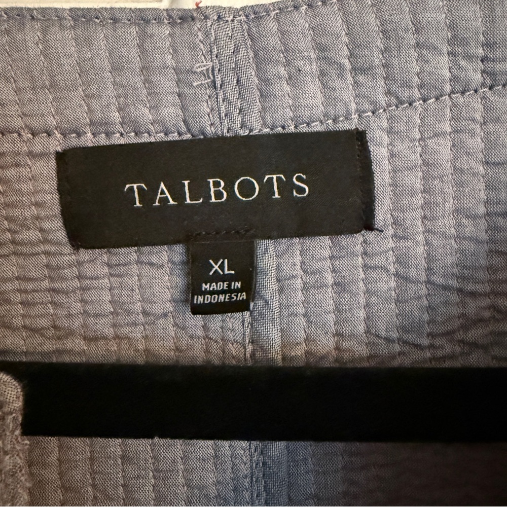 Talbots - Red Paisley Quilted Jacket Blazer - 100% Cotton - Size XL- Like New! - Picture 2 of 12